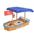 Keezi Boat-Shaped Canopy Sand Pit