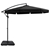 Instahut 3M Umbrella w/ 50x50cm Base Cantilever Patio Sun Beach UV Black