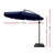 Instahut 3M Umbrella w/ 50x50cm Base Cantilever Patio Sun Beach UV Navy