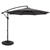 Instahut 3M Umbrella w/48x48cm Base Cantilever Sun Beach Garden Charcoal