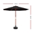 Instahut 2.7M Umbrella w/Base Outdoor Umbrellas Garden Stand Deck Black