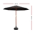 Instahut 3M Umbrella w/Base Outdoor Pole Umbrellas Garden Stand Deck Black