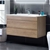 Cefito Bathroom Vanity Cabinet Basin Unit Sink Wall Hung Oak White 900mm