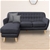 Linen Corner Wooden Sofa Couch Lounge L-shaped with Chaise - Dark Grey