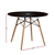 Artiss Round Dining Table 4 Seater 90cm Black Retro Timber Wood MDF Tables