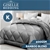 Giselle Bamboo Microfibre Quilt 400GSM Doona King All Season Grey