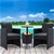 Gardeon Outdoor Furniture Wicker Chairs Bar Table Cooler Ice Bistro Set