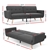 Artiss Sofa Bed Lounge Set Couch Futon 3 Seater Fabric Reliner Dark Grey