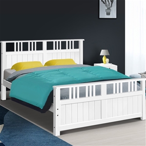 Artiss Wooden Bed Frame Queen Size Timbe