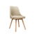 Artiss 2x Replica Dining Chairs Beech Wooden Timber Kitchen Fabric Beige