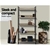 Artiss Bookshelf Wooden Display Shelves Metal Wall Black