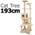 Multi Level Cat Scratching Poles Tree with Ladder Beige