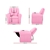 Keezi Kids Recliner Chair Pink PU Leather Sofa Lounge Couch Armchair