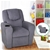 Keezi Kids Recliner Chair Grey Linen Soft Sofa Lounge Couch Armchair