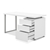Artiss Metal Desk with 3 Drawers - White