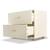 Bedside Table with Drawers MDF Cabinet Storage - White