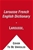 Larousse's French-English, English-French Dictionary