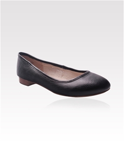Niclaire Embossed Leather Soft Sole Ball