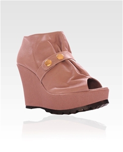 Niclaire Peep Toe Ankle Wedges