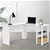 Artiss Office Computer Desk Corner Table Workstation L-Shape Shelf White