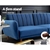 Artiss Sofa Bed 3 Seater Futon Couch Recline Chair Wooden 207cm Velvet Blue
