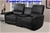 Oscar - 4 Seater Home Theatre Reclining Lounge, Black