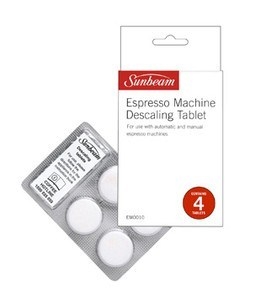 Sunbeam Espresso Machine Descaling Table