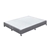 Mattress Base Ensemble Queen Wooden Slat in Chaorcoal with Removable Cover