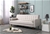 Sofa Bed 3 Seater Button Tufted Lounge Set Couch in Fabric Beige Colour