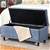Levede Ottoman Blanket Box Fabric Rest Chest Toy Foot Stool Bed Bench