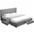 Levede Bed Frame Double King Fabric W/ Drawers Wooden Mattress