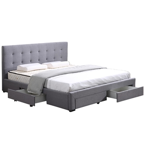 Levede Bed Frame Double Fabric With Draw