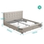 Levede Bed Frame Double Fabric With Drawers Wooden Mattress Grey