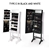 Levede Dual Use Mirrored Jewellery Dressing Cabinet with LED Light White