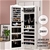 Mirror Jewellery Cabinet Makeup Ear Ring Necklace Box With Led Light