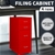 Metal File Cabinet Steel Orgainer With 4 Drawers Office Furniture Red