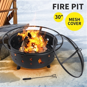 Outdoor Fire Pit BBQ Table Grill Garden 