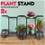 2x Plant Stand Outdoor Indoor Pot Garden flower Rack Wrought Iron 4Wheeler