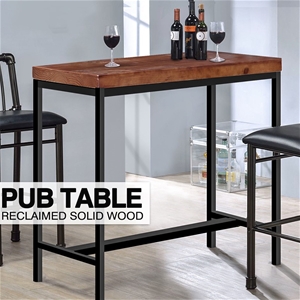 Levede Industrial Wood Bar Table Kitchen