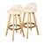 4x Levede Swivel Bar Stool Kitchen Stool Dining Chair Barstools Cream