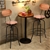 Levede Industrial Bar Stools Kitchen Stool Wooden Swivel Vintage Chair