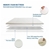 DreamZ 7cm Memory Foam Bed Mattress Topper Polyester Underlay Cover Single