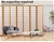 Levede Room Divider Screen 3 Panel Wooden Dividers Timber Stand Bloom