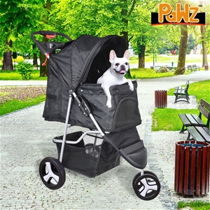 PaWz Pet Stroller 3 Wheels Dog Cat Cage 