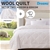 DreamZ 100% Wool Quilt 2-Piece 400/600GSM Doona Duvet Down Double