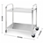 SOGA 2 Terr S/S Kitchen Dining Food Cart Trolley Utility - 95x50x95cm Lge