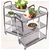 SOGA 4 Tier S/S Kitchen Dining Food Cart Trolley Utility Sqr 63x32x79cm Lge