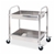 SOGA 2 Tier S/S Kitchen Trolley Bowl Collect Service FoodCart 95x50x95cm Lg