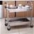 SOGA 2 Tier S/S Kitchen Trolley Bowl Collect Srvce Food Cart 95x50x95cm Sml
