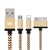 3 in 1 Durable 1.2M iPhone Android Micro Usb High Speed Charging Data Cable